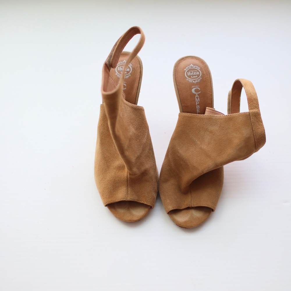 Jeffrey Campbell Tan Suede Leather High Heels 6.5